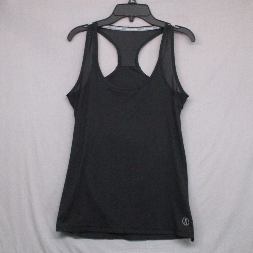 GX By Gottex Tank Top Sheer Strapsโ Open Back Black Women Size | S/P